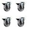 Service Caster 4'' Semi Steel Wheel Swivel Top Plate Caster Set with Posi Brake, 4PK SCC-20S415-SSR-PLB-4 - alternate 1
